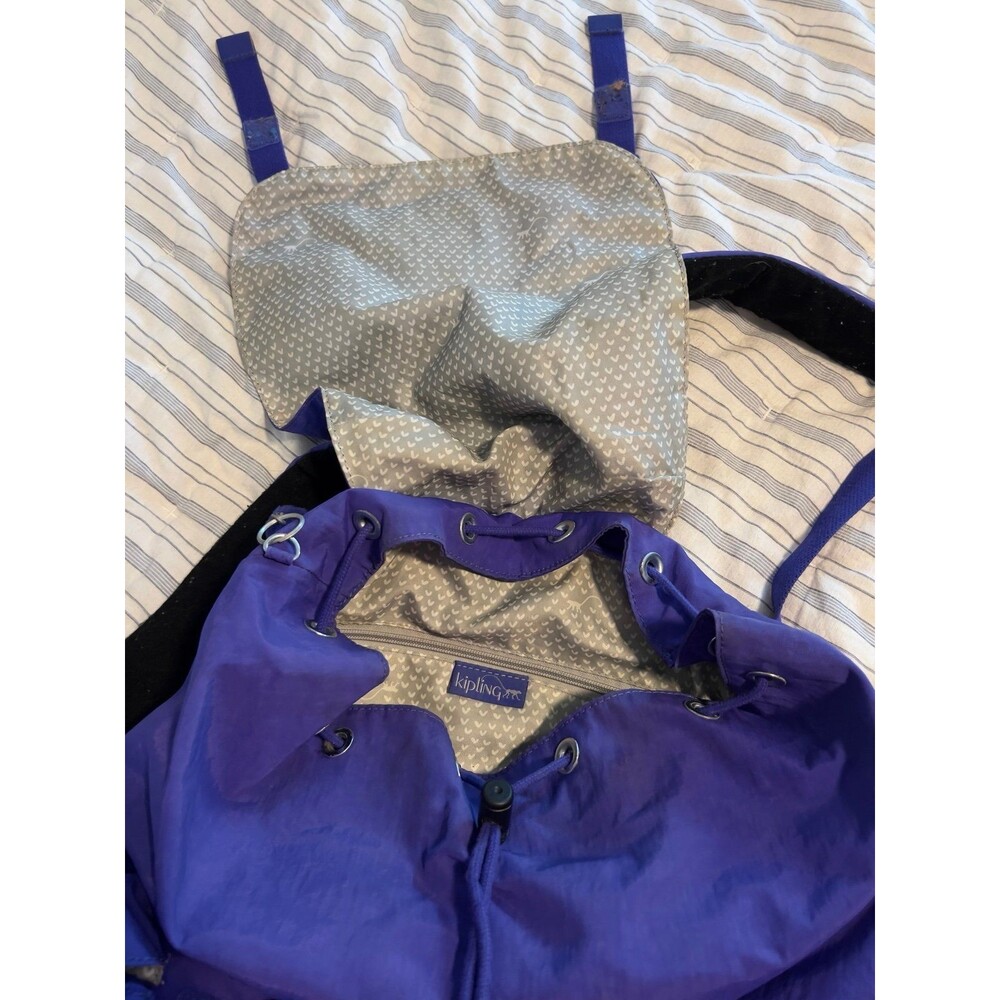 Kipling Joetsu Backpack With Monkey In French Blue - image 5